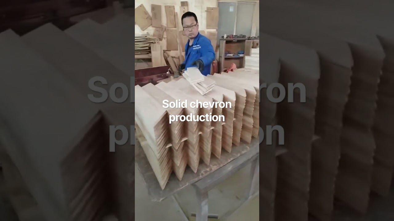 Solid oak chevron production