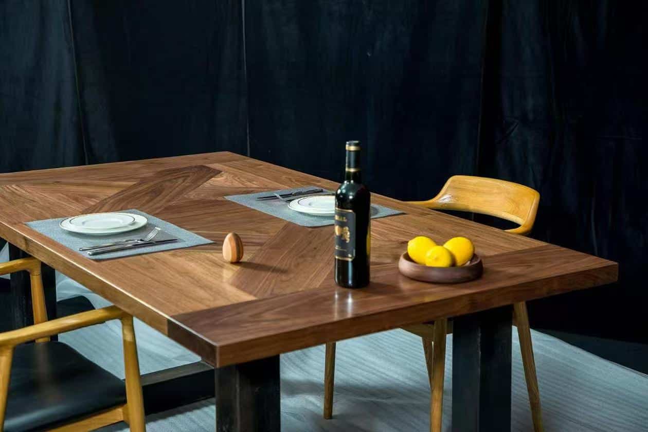 Black walnut dining table for restaurant project