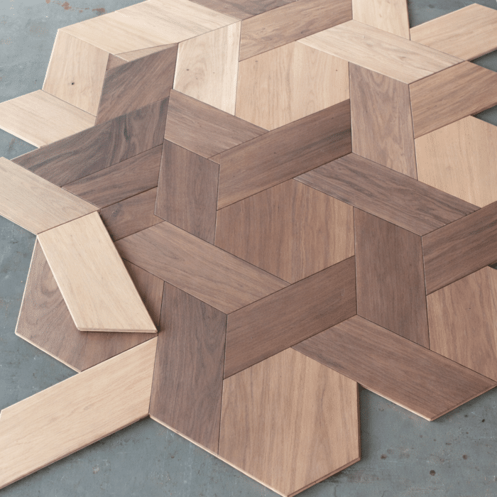 3d geometric parquet wood flooring custom pattern modern design flooring