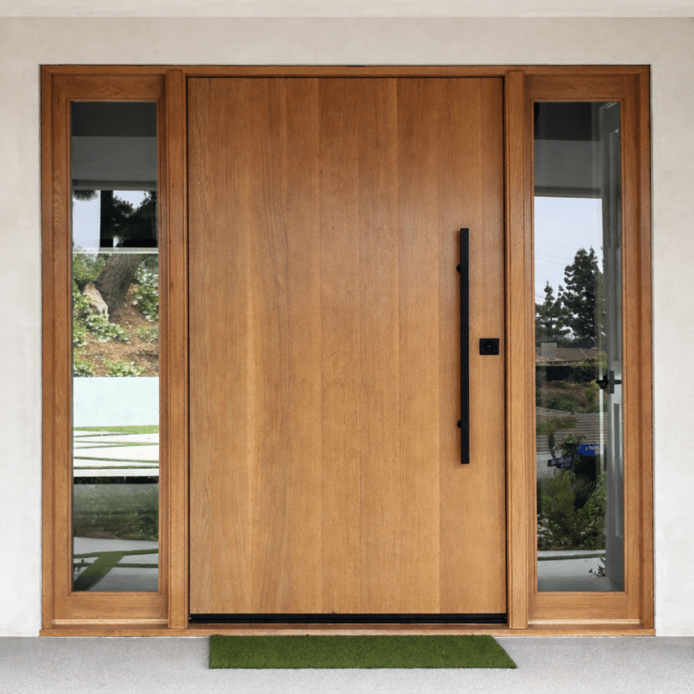 exterior wooden door with sidelights modern entry system solid timber front door