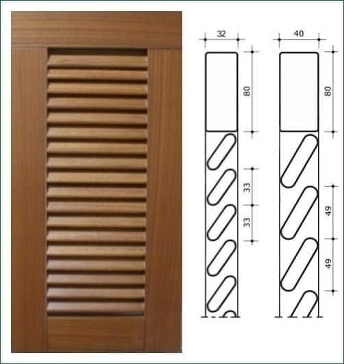 Exterior Wooden Shutter Design Drawing – Custom Sizes & Layouts