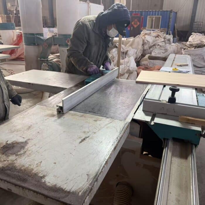 exterior wooden shutter solid wood material processing in factory