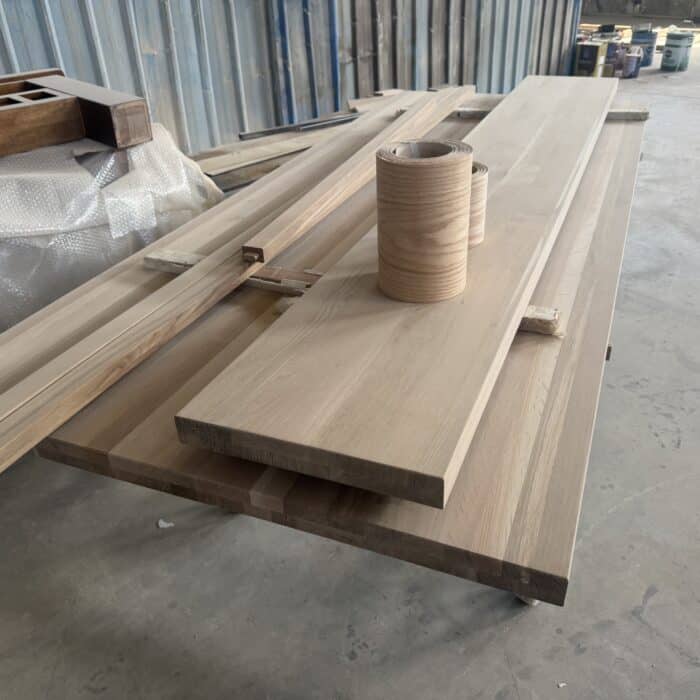 solid timber boards for wooden door production material preparation factory