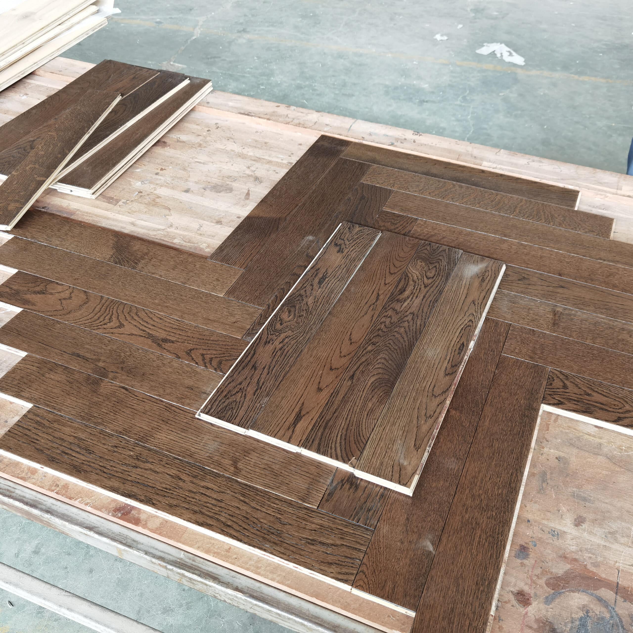 brushed black wash oak herringbone flooring surface texture