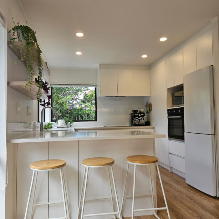custom wood kitchen bar cabinet with modern design