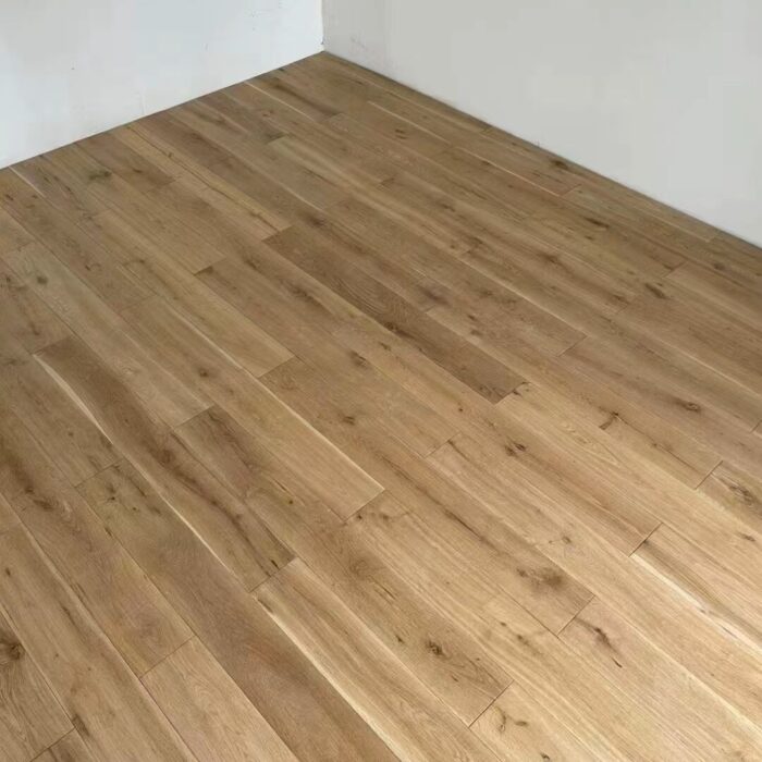 engineered oak plank flooring natural wood grain installation detail