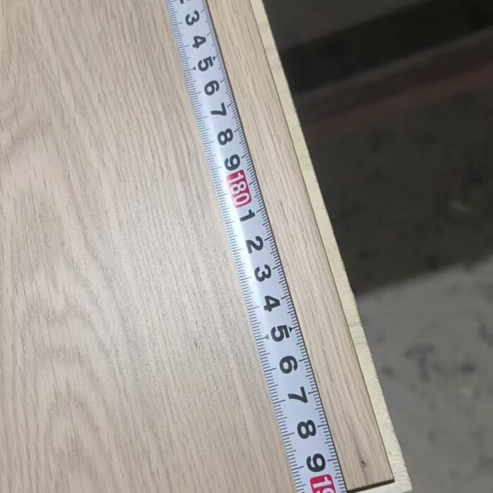 engineered wood flooring plank length measurement during inspectio