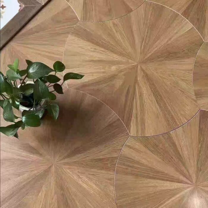 lotus parquet flooring in modern interior custom geometric wood flooring application