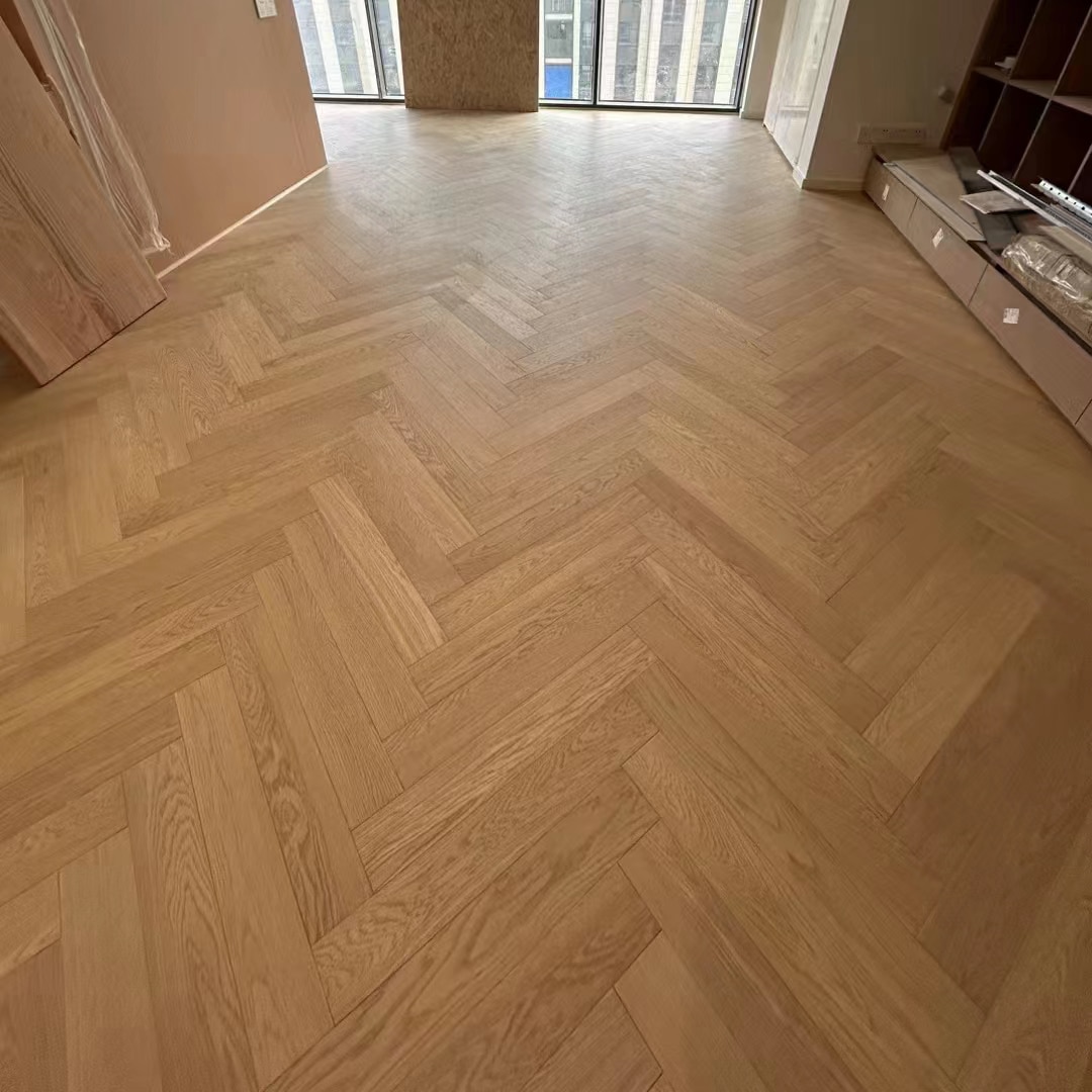 multilayer engineered oak herringbone flooring structure