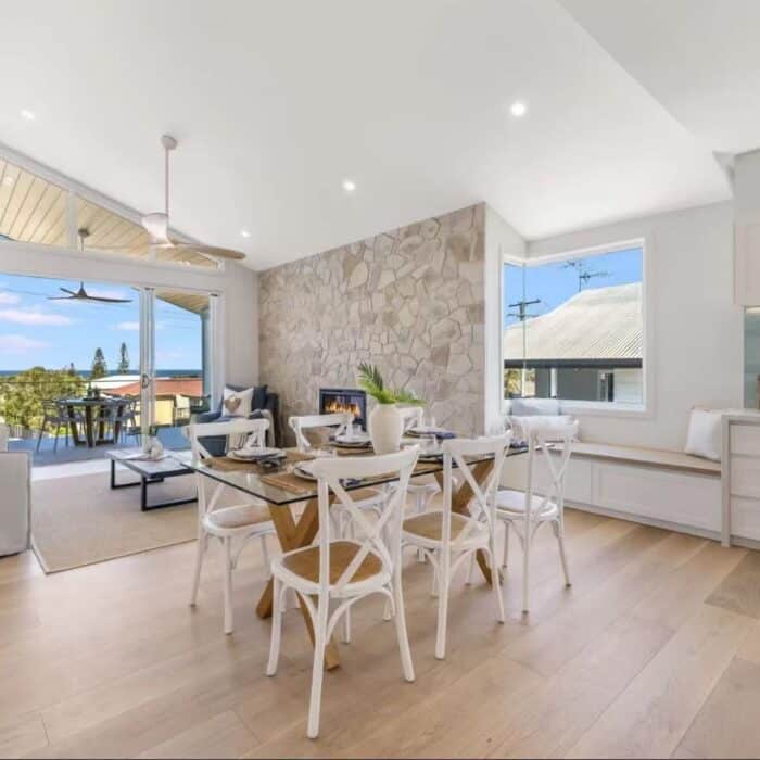 oak kitchen bar with custom cabinetry