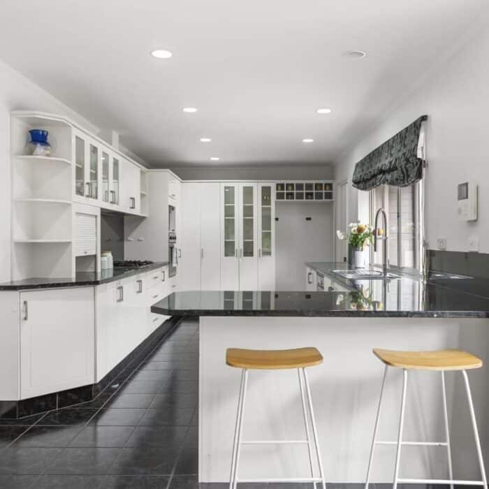 modern oak kitchen bar cabinet interior