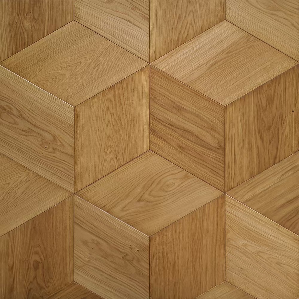 special shape wood flooring geometric parquet pattern oak flooring design for custom projects