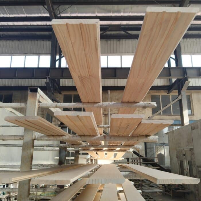 engineered wood flooring production line in factory