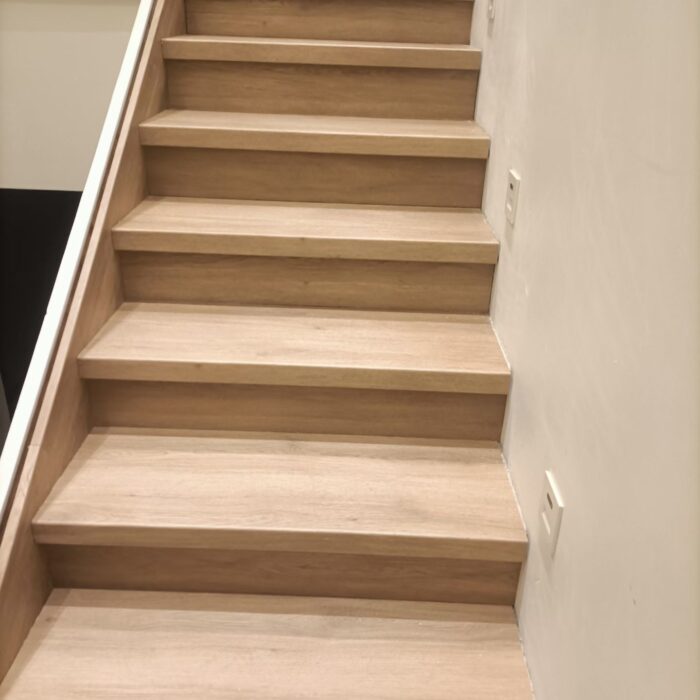 commercial stair treads project wood staircase installation flooring