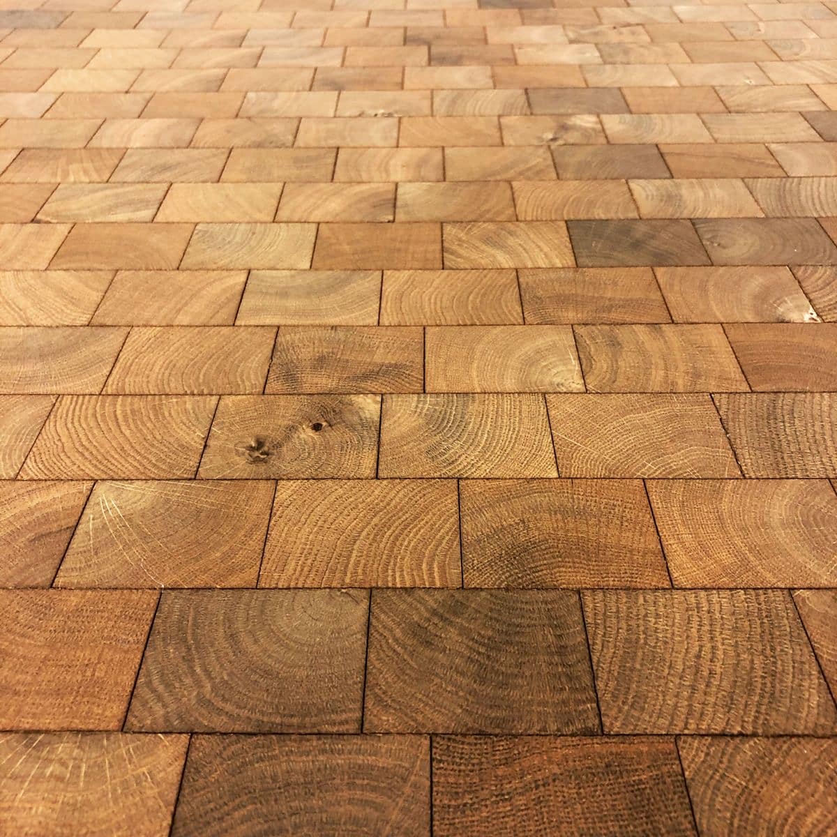 end grain wood flooring interior application