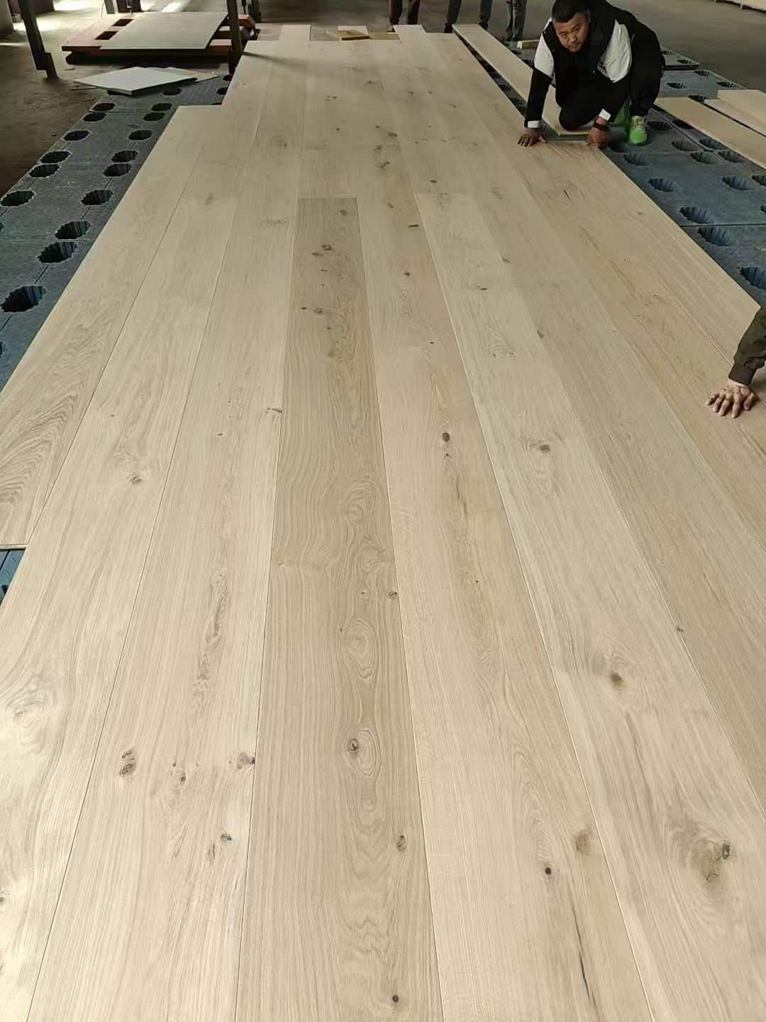 engineered plank flooring 5m long European oak wide plank 400mm