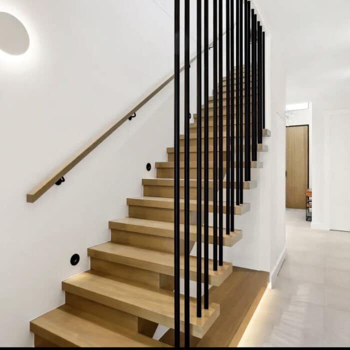 residential staircase wood stair treads interior flooring design
