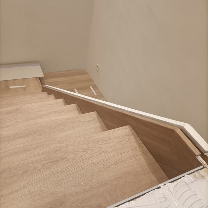 skirting boards application staircase wood flooring matching design