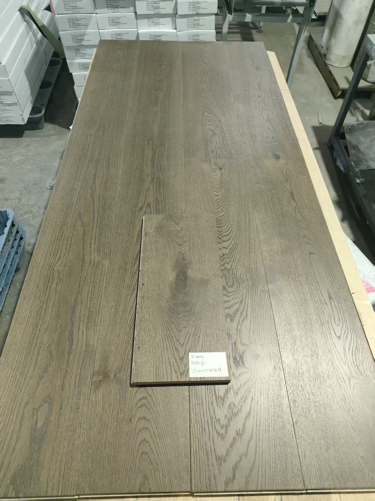 Solid Oak Flooring Installation Construction Project