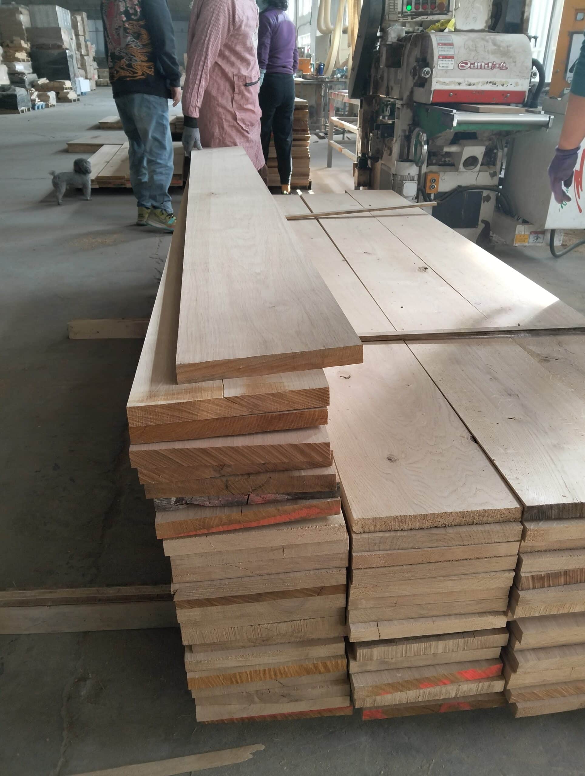 solid slabs wood flooring european oak uv lacquered smooth surface