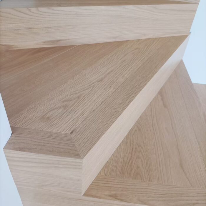 stair treads project installation wood staircase flooring