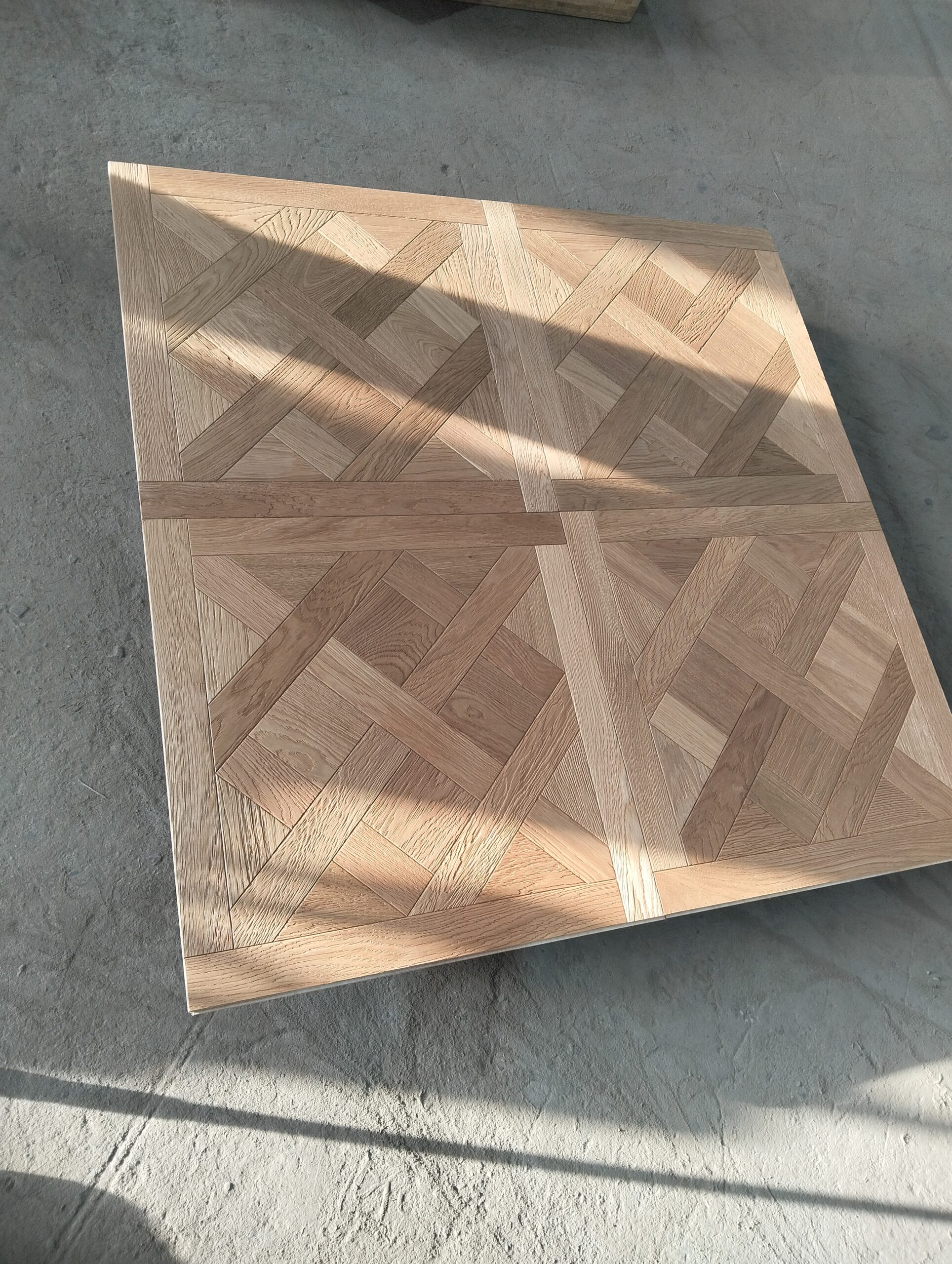 versailles parquet flooring light oak geometric pattern