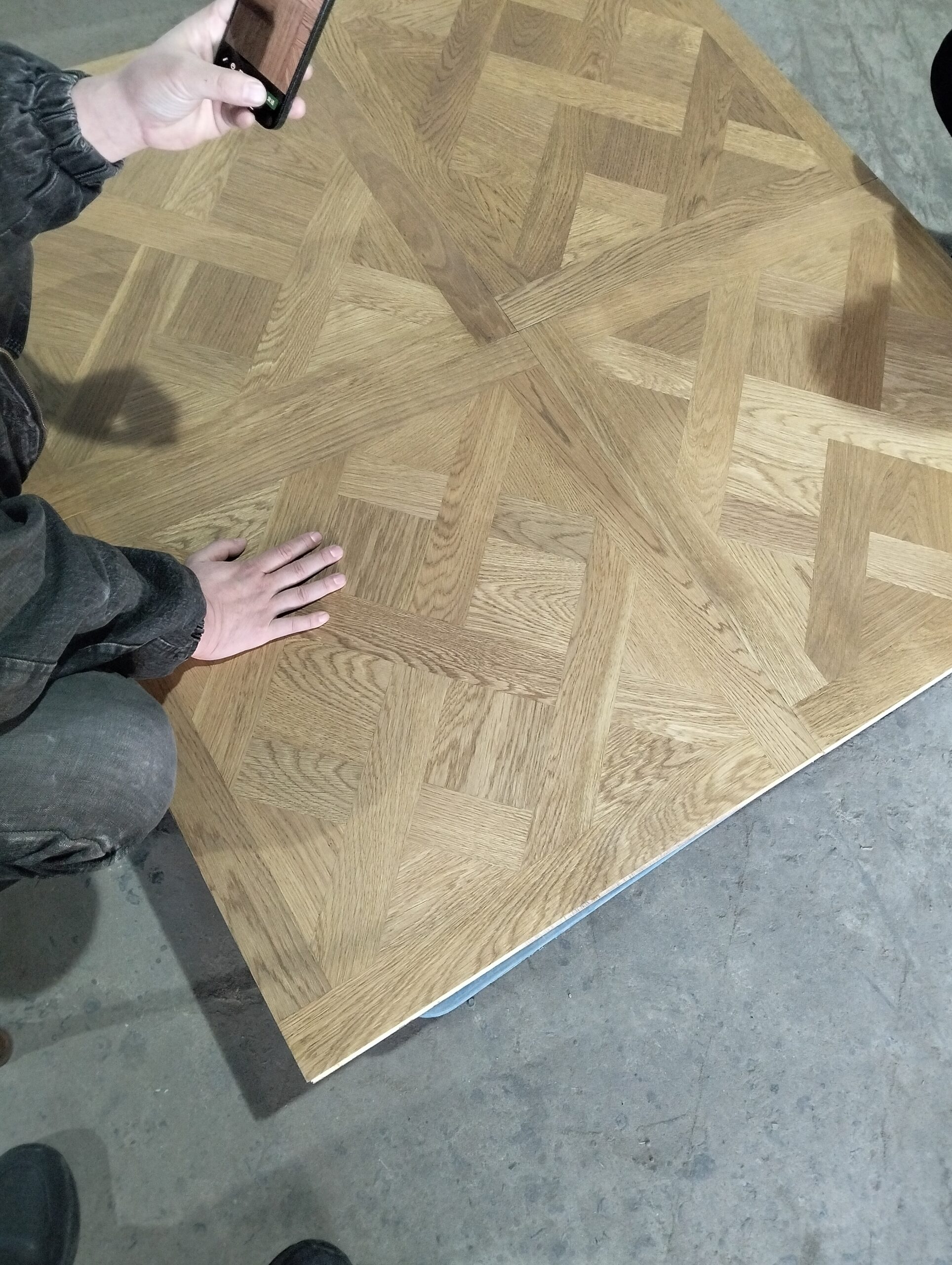 versailles wooden tile flooring geometric panel design