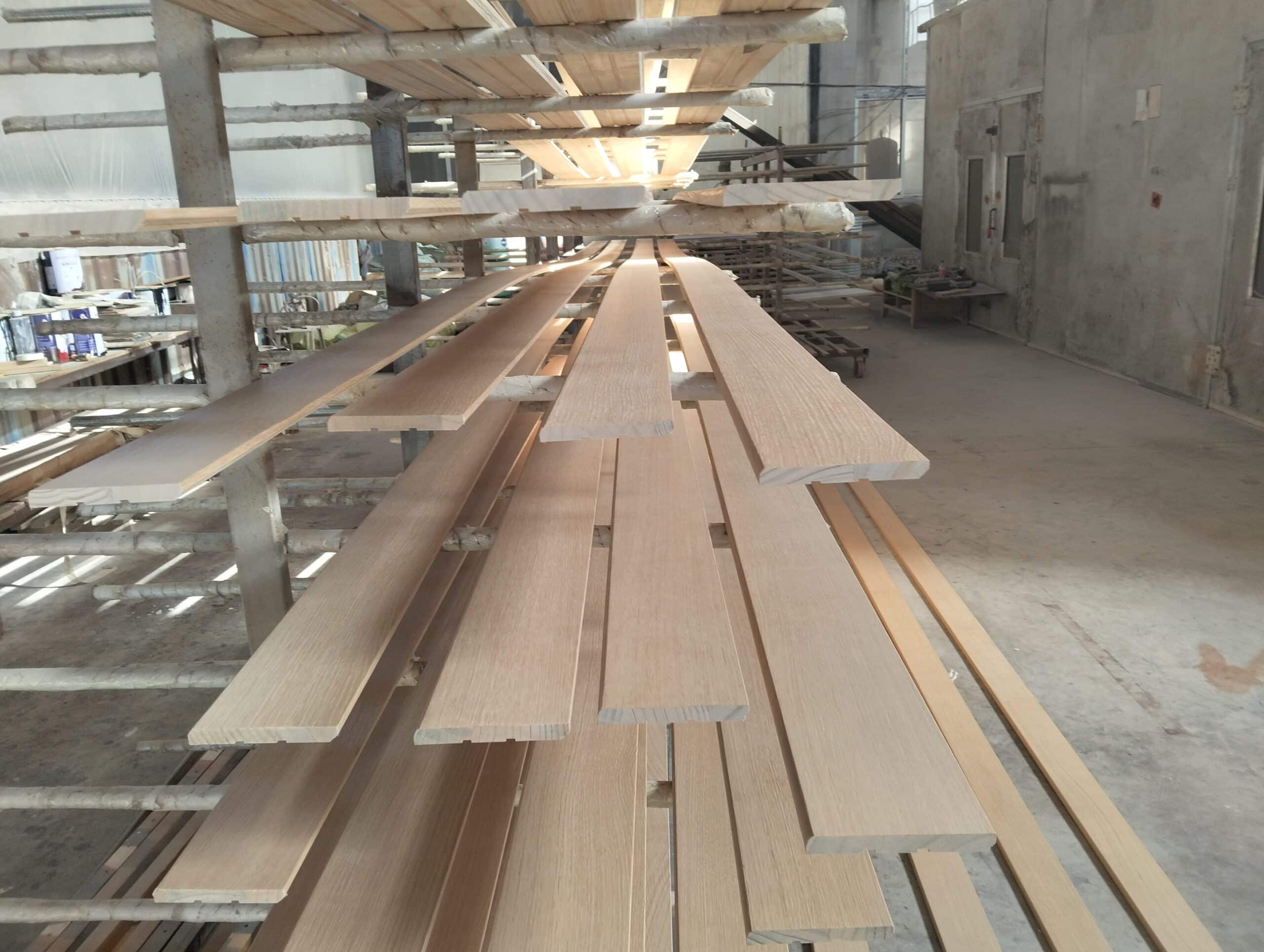 wood skirting boards production factory matching flooring baseboards