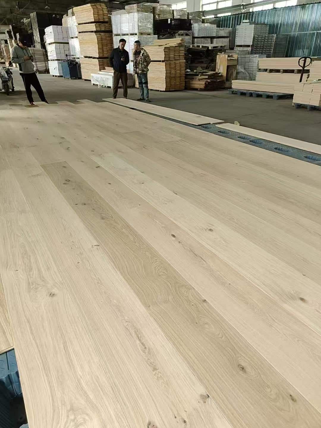 modern interior using wide plank engineered wood flooring with natural oak texture