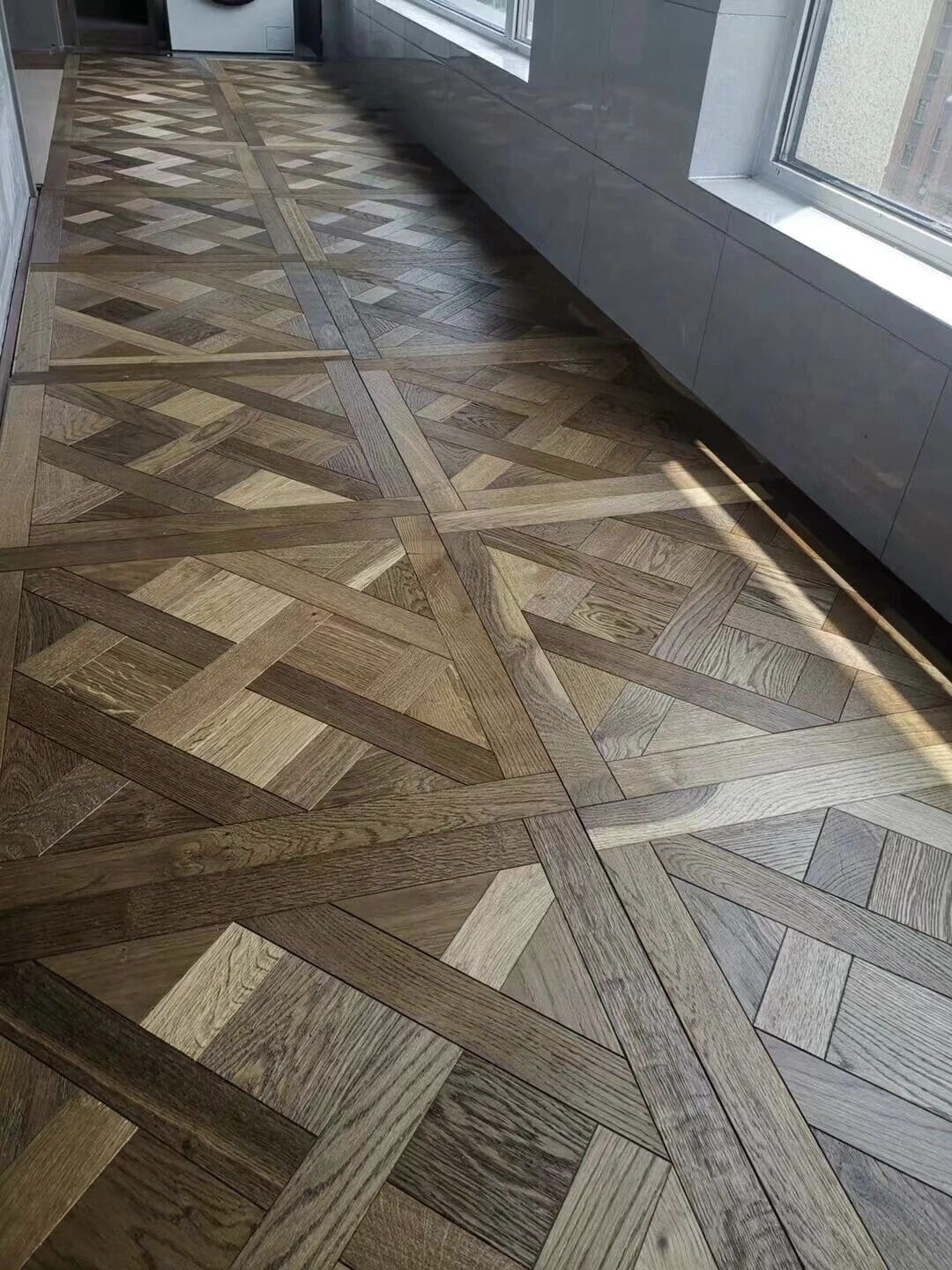 designer smoked oak versailles flooring luxury room