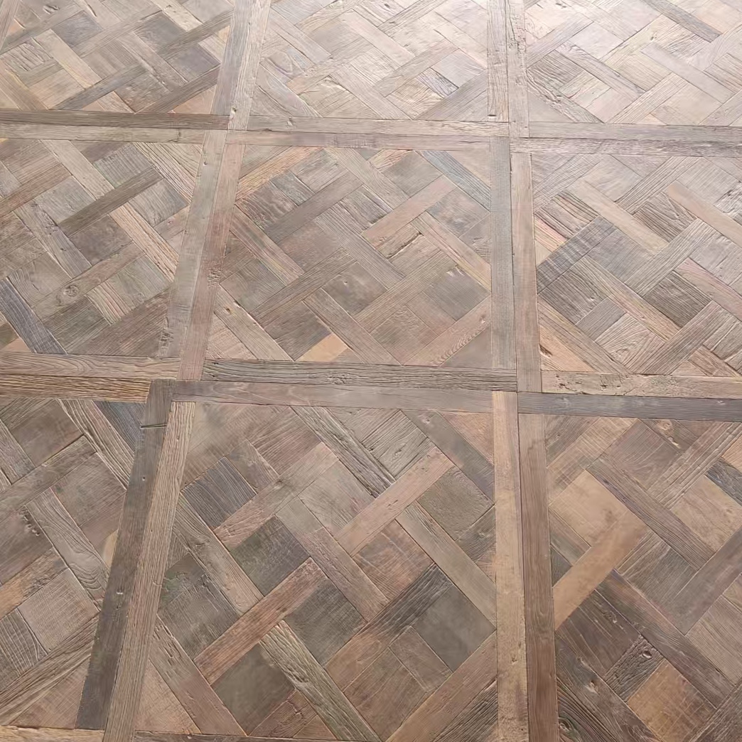 reclaimed elm versailles flooring project installation