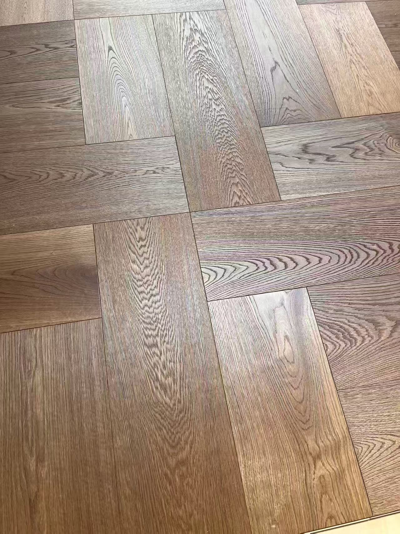 large format cross herringbone engineered flooring
