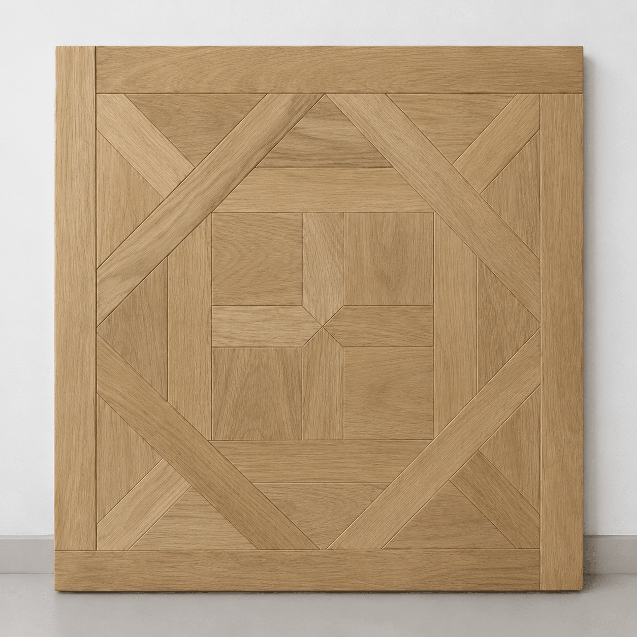 solid oak versailles flooring front view geometric parquet