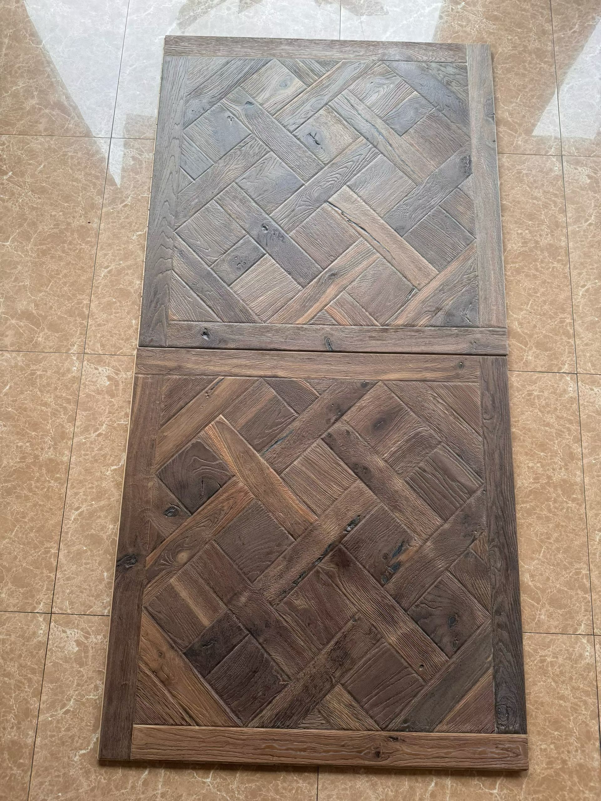 Reclaimed Oak Versailles Flooring Installation View