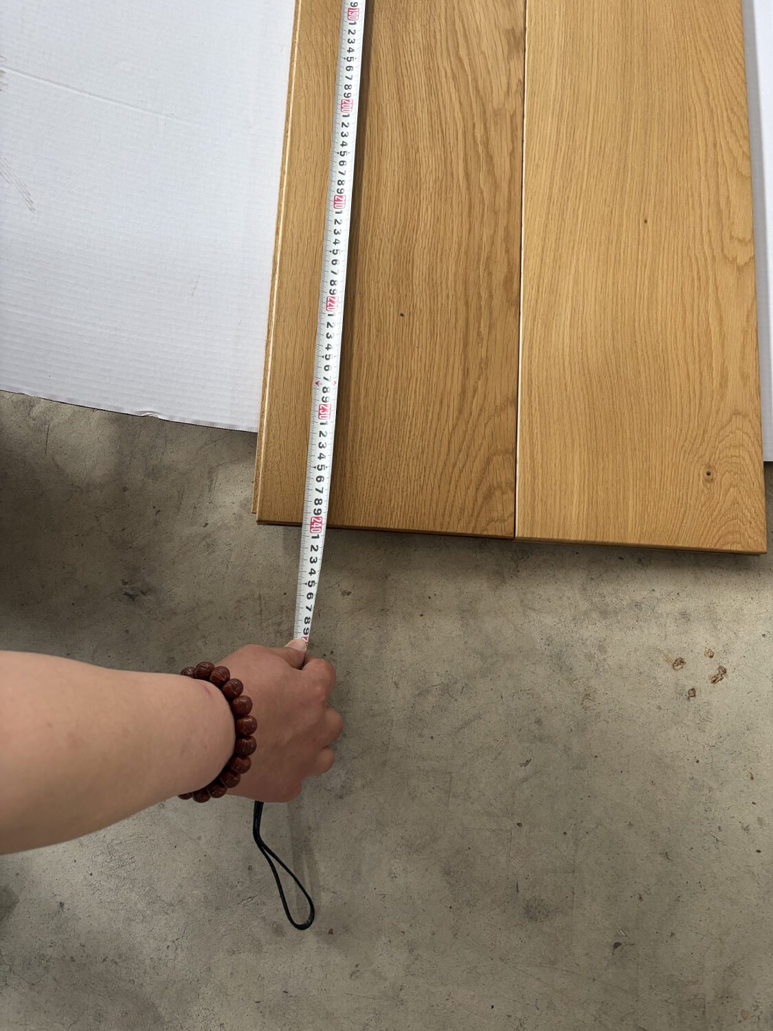 Custom solid wood flooring plank size inspection in factory