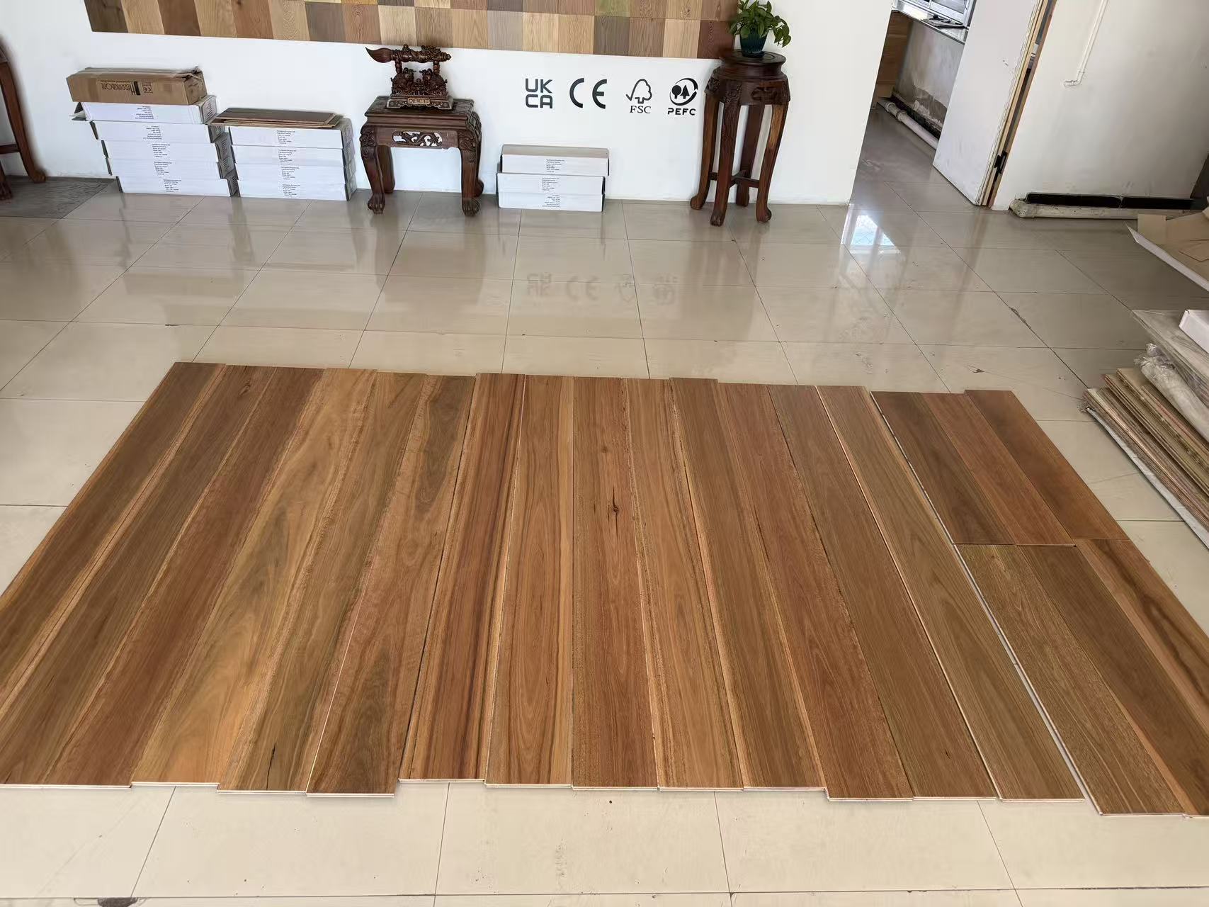 Spotted Gum engineered plank flooring product view