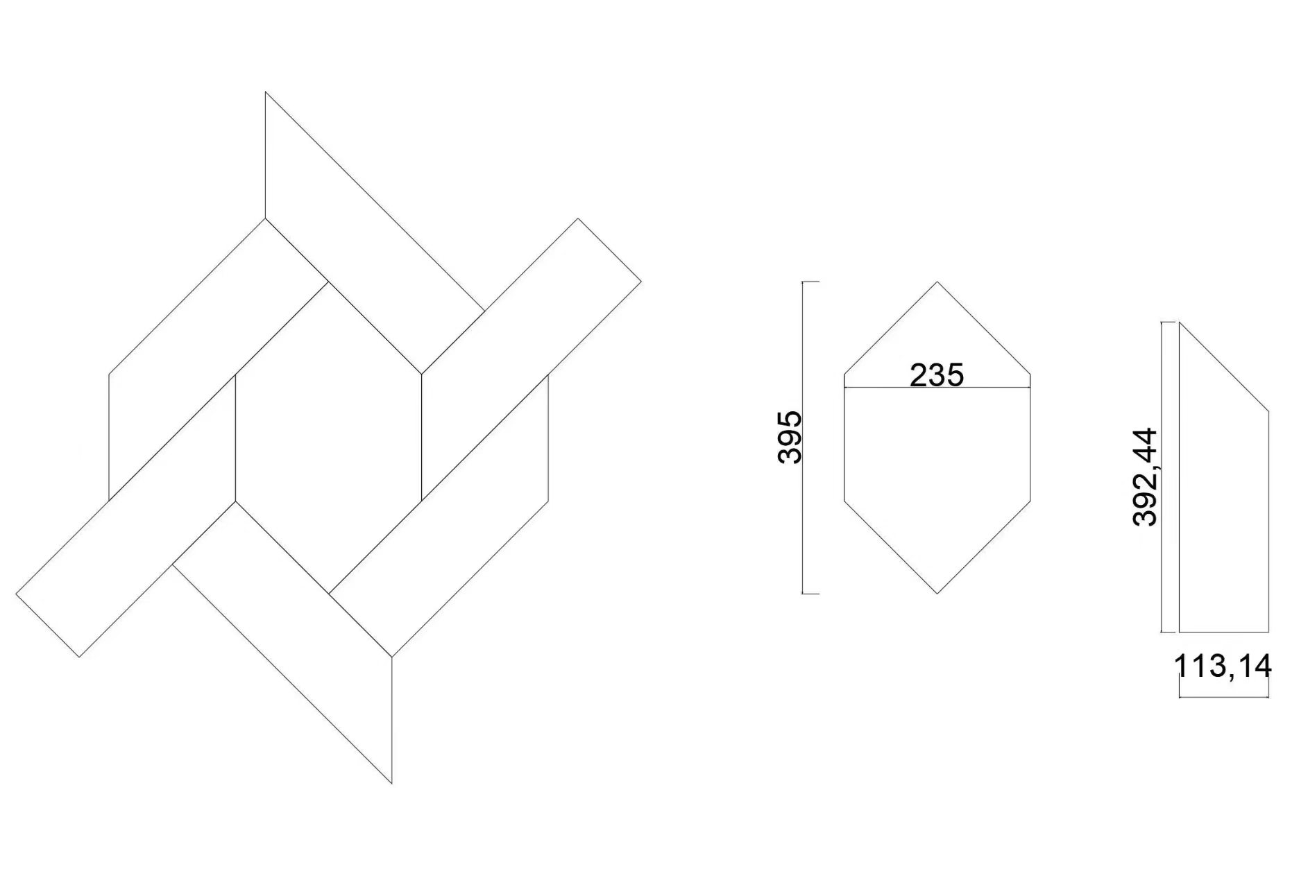 Custom Parquet Flooring Technical Drawing