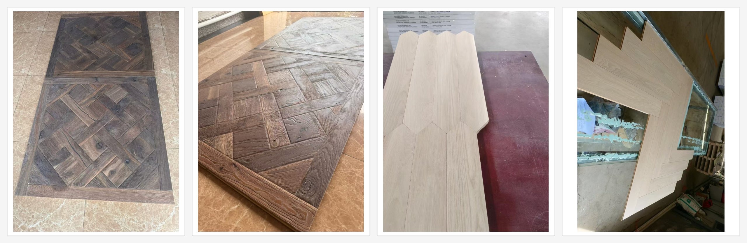 custom parquet flooring patterns and special shape wood flooring samples