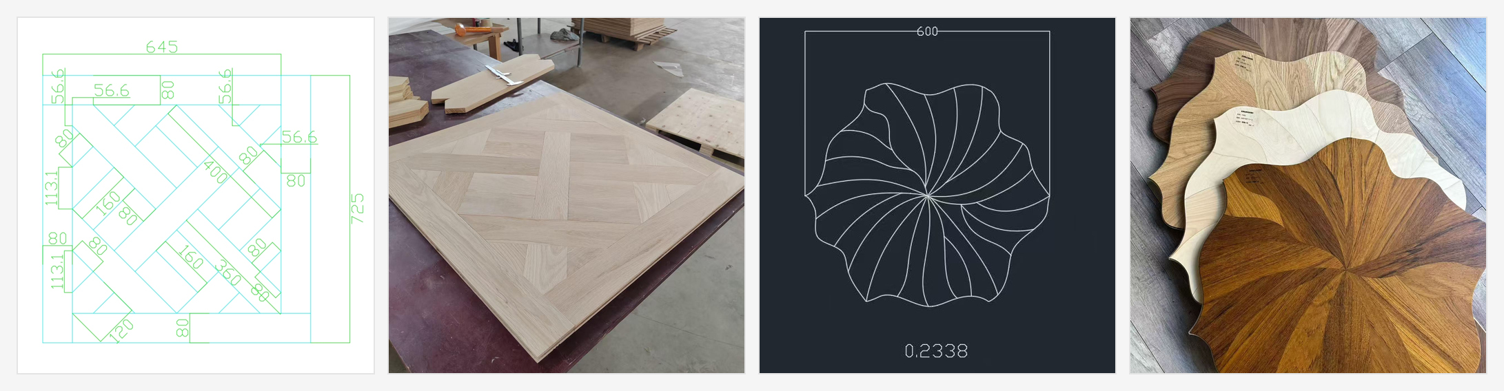 custom wood flooring design drawings for production