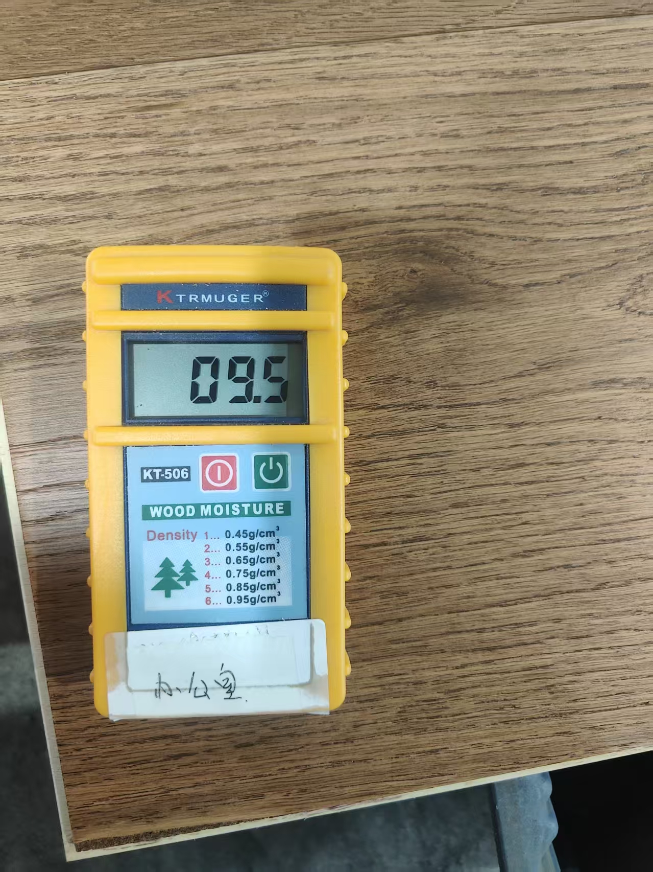 Engineered oak flooring moisture content testing