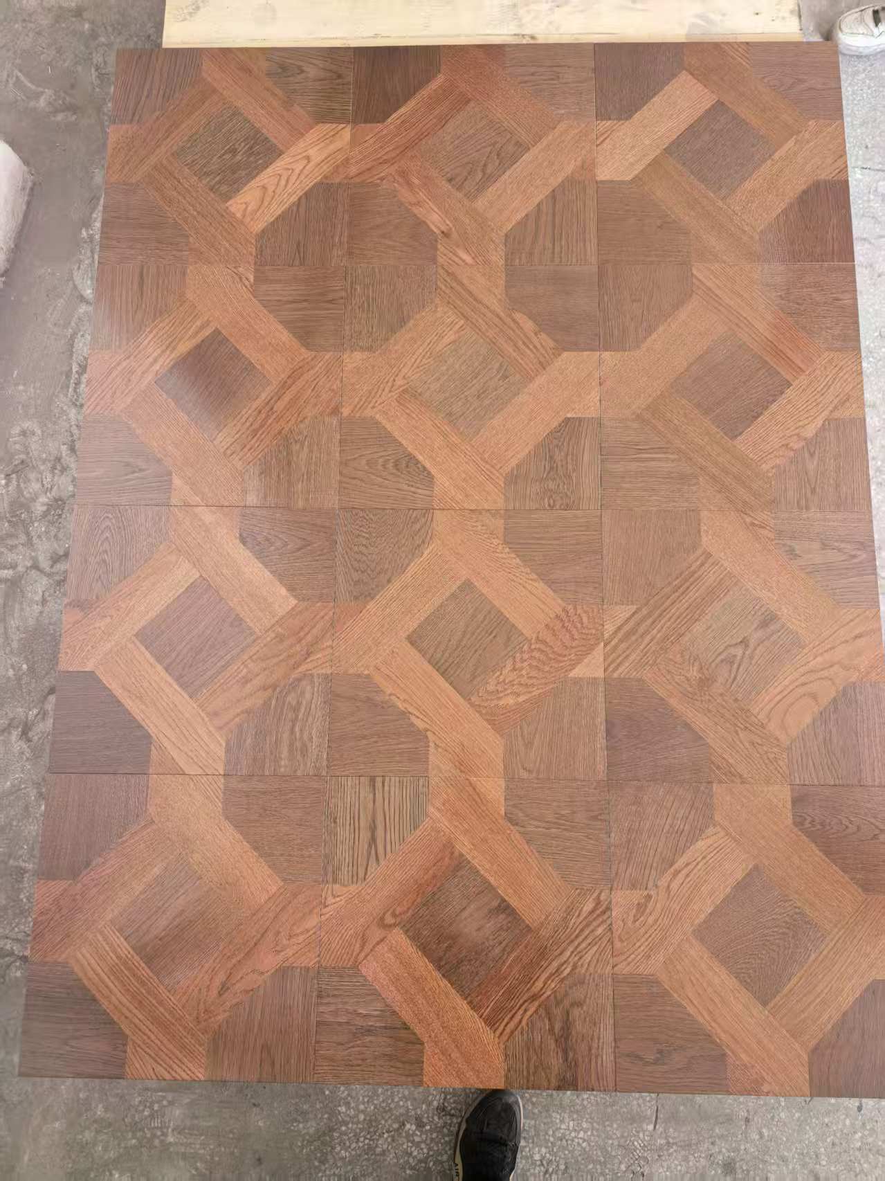 Geometric Parquet Wood Flooring Design