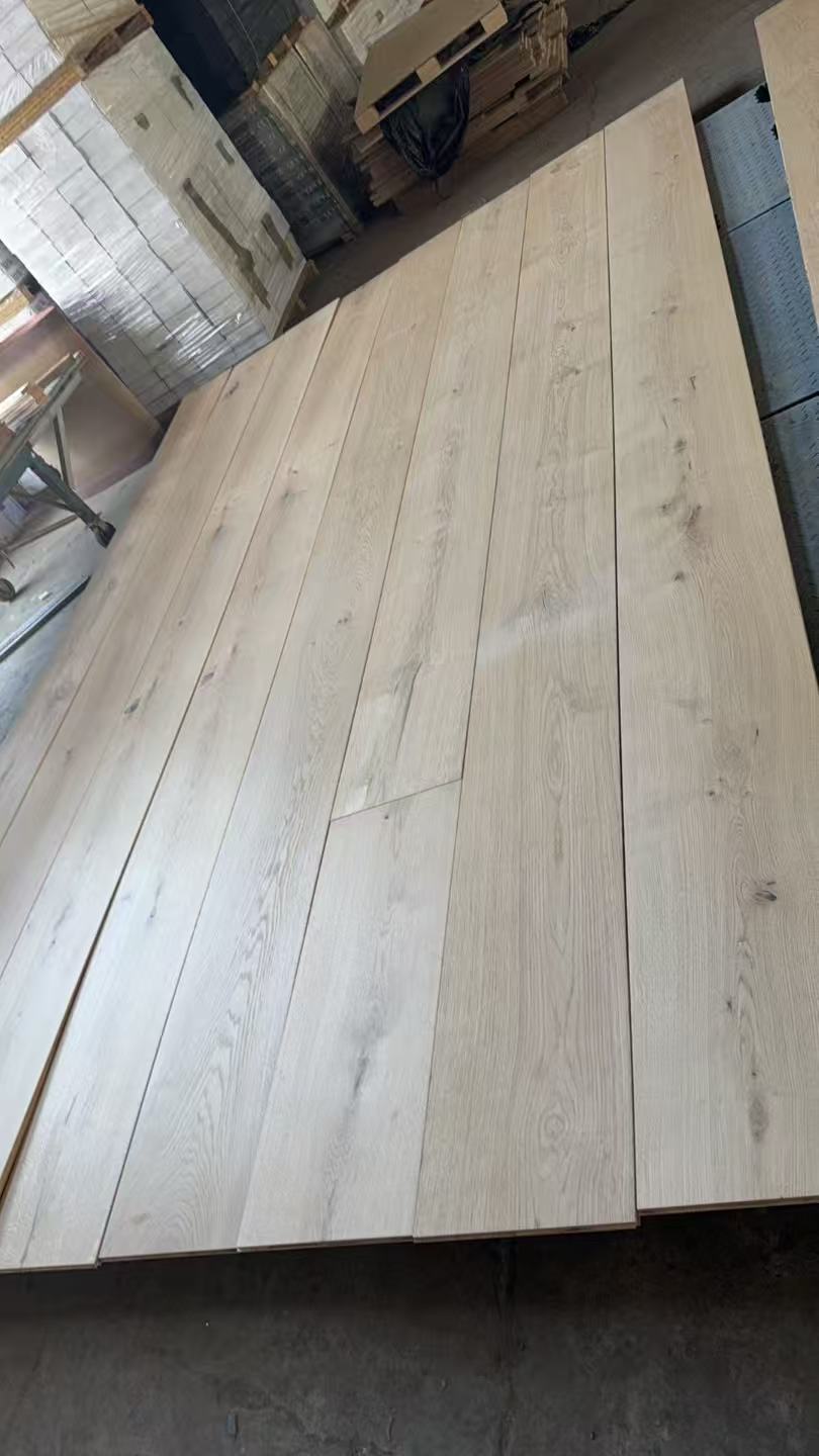 wide plank engineered wood flooring board detail