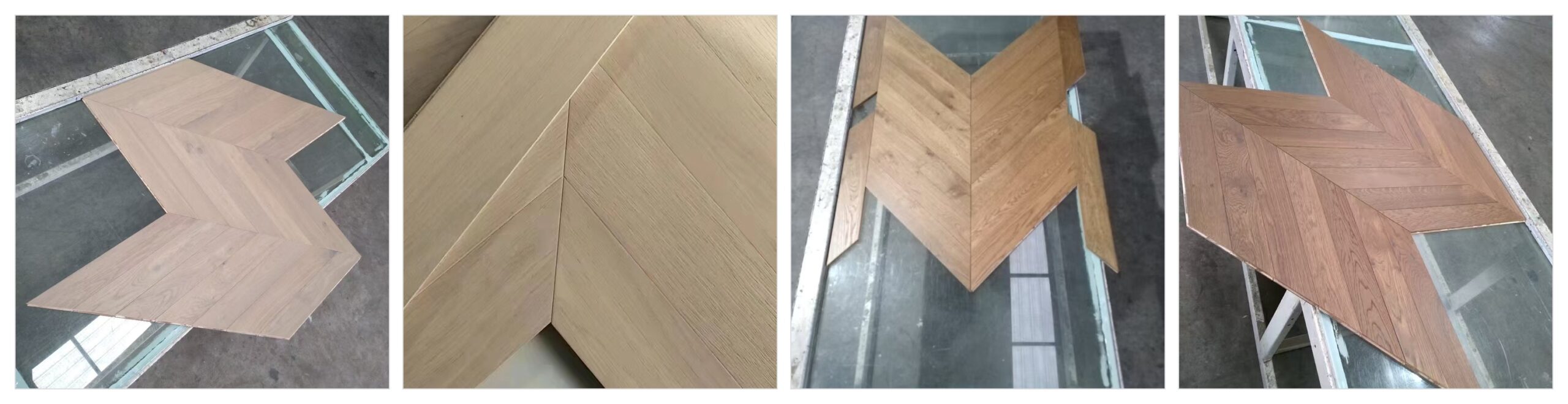 chevron wood flooring samples for custom parquet projects