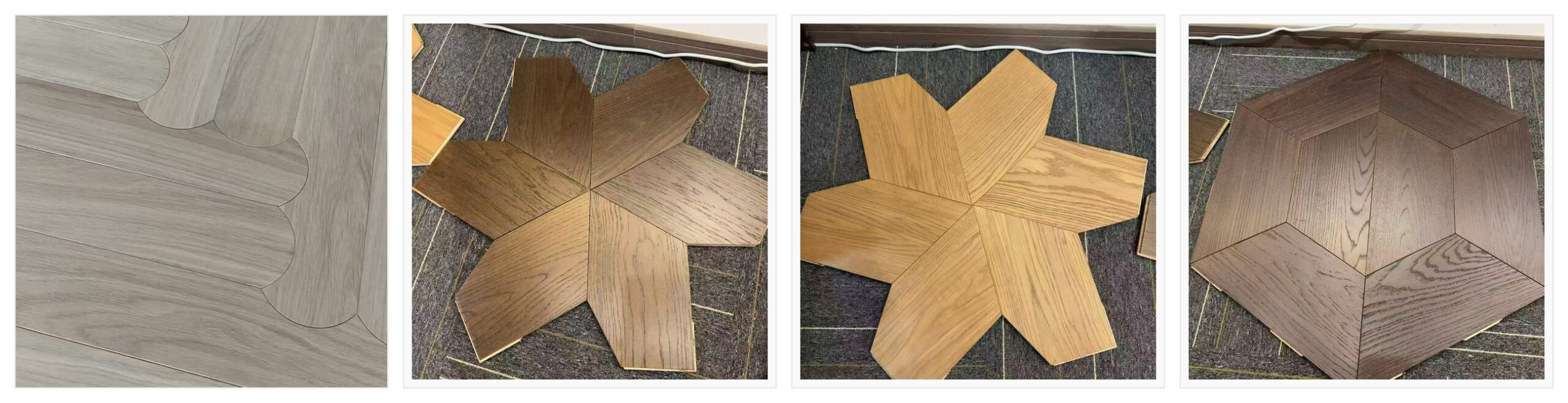 custom parquet flooring pattern display