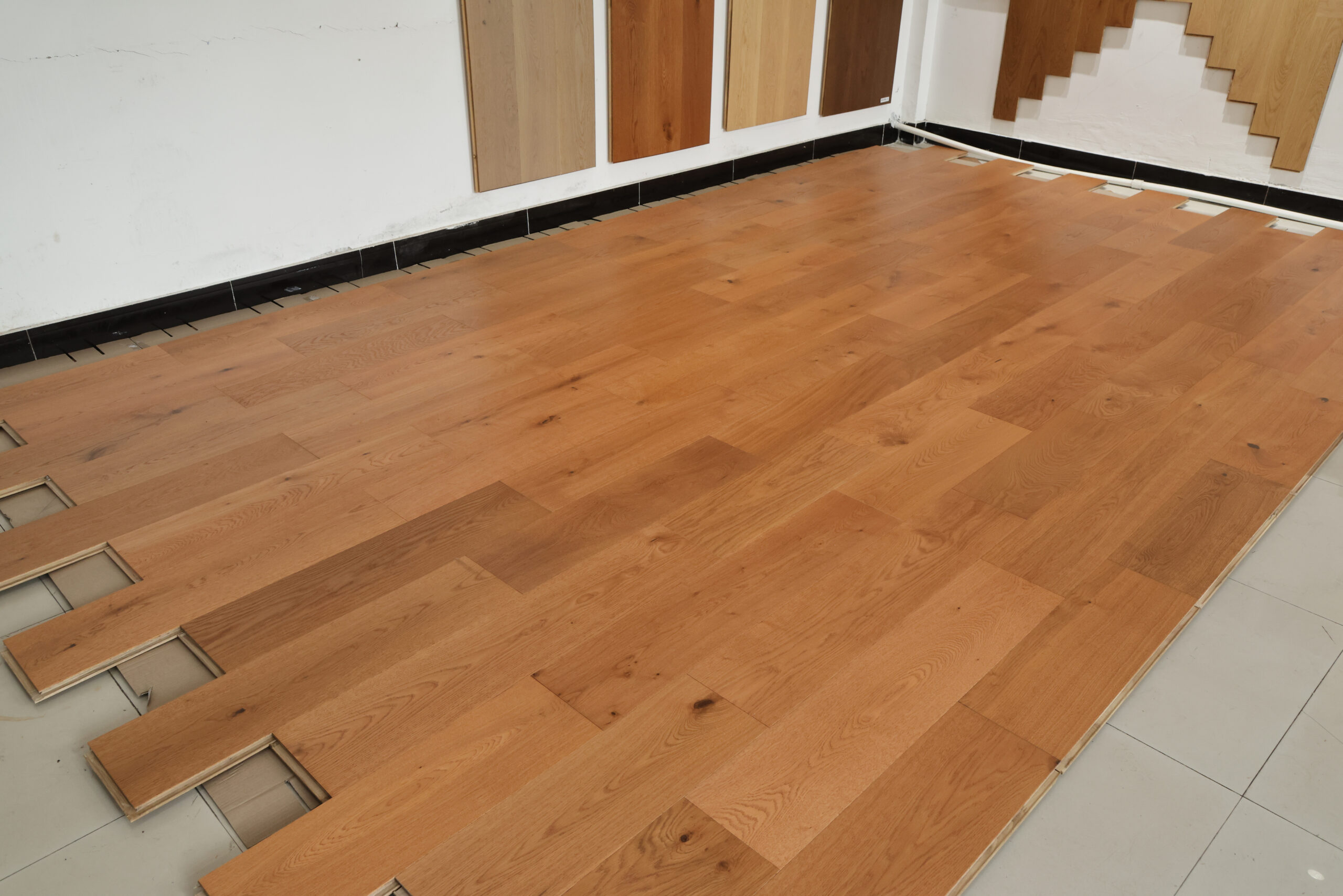 engineered oak planks warm honey oak plank display