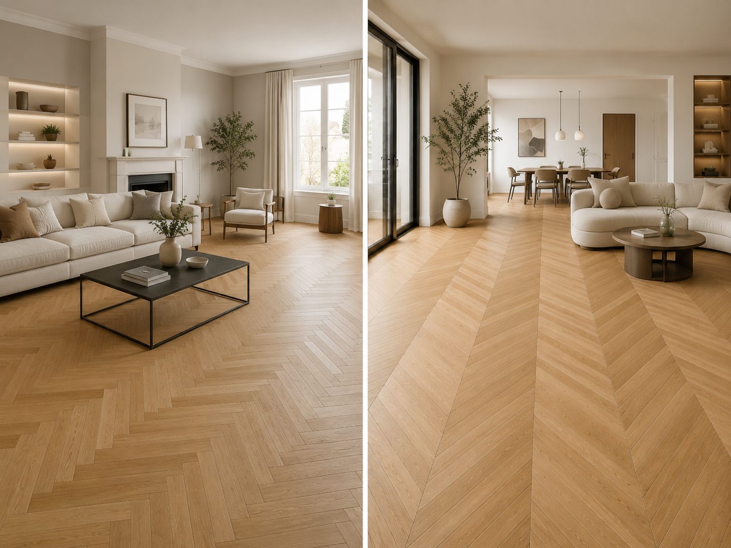 herringbone vs chevron timber flooring comparison