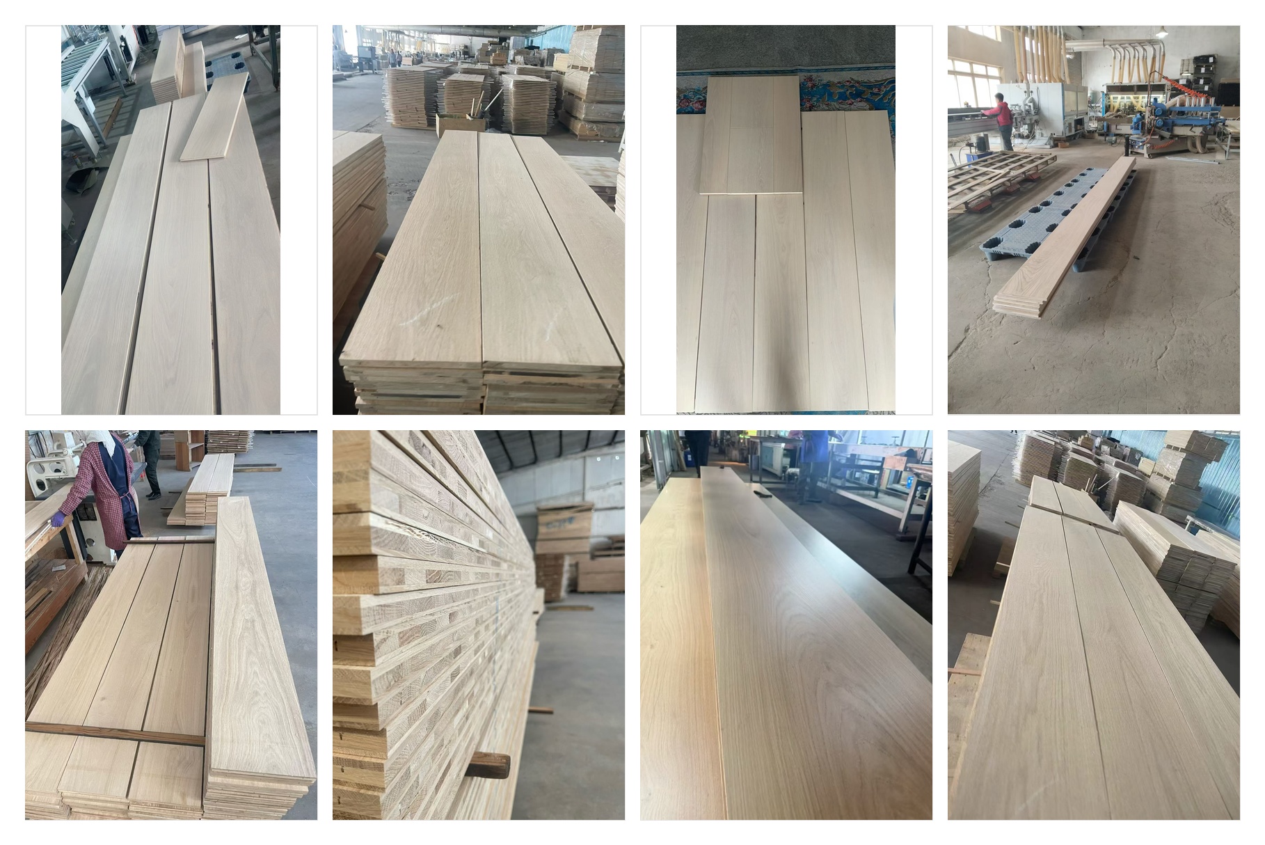 wide plank engineered timber flooring production and sample display