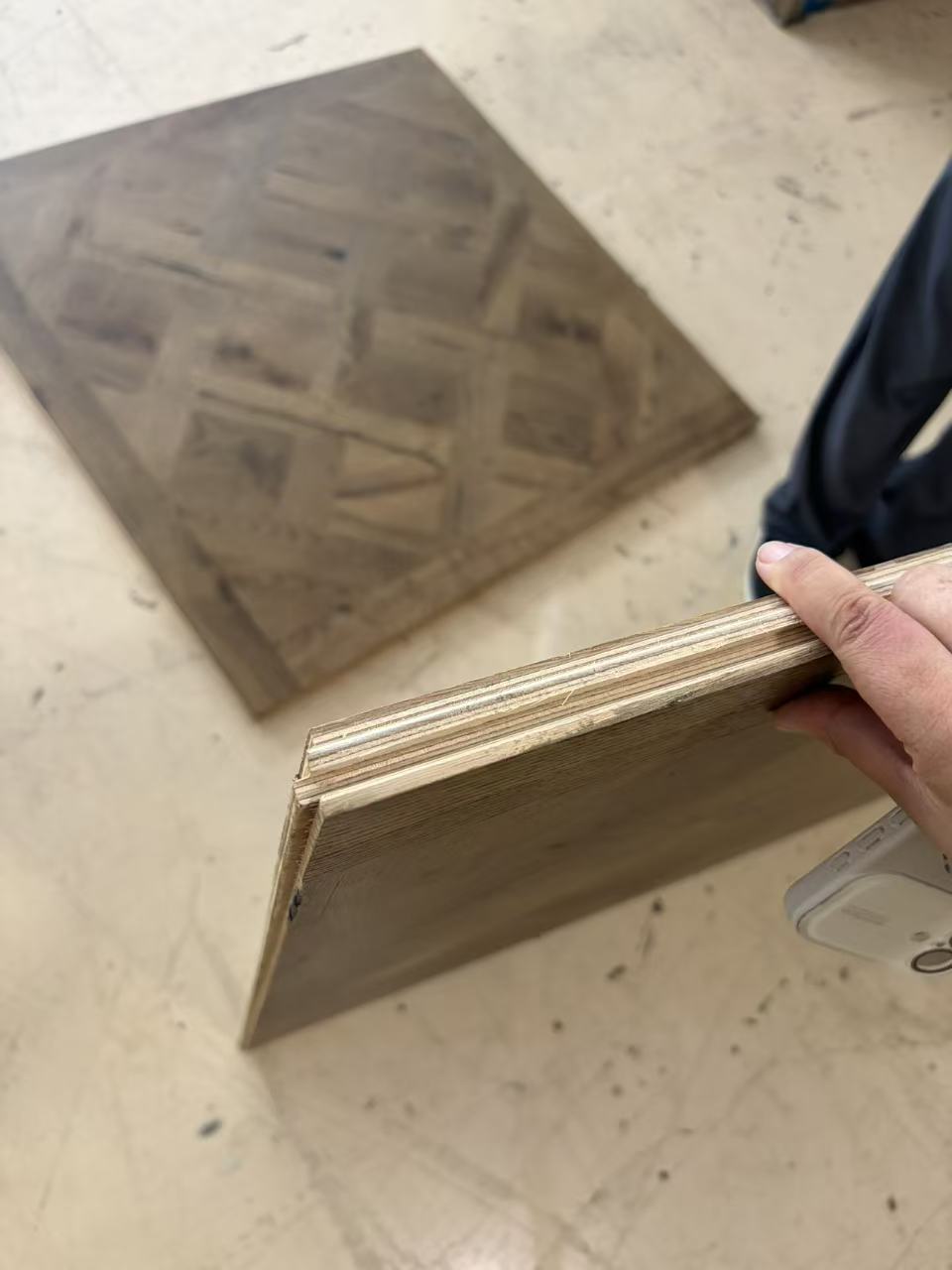 engineered oak Versailles flooring tongue and groove profile