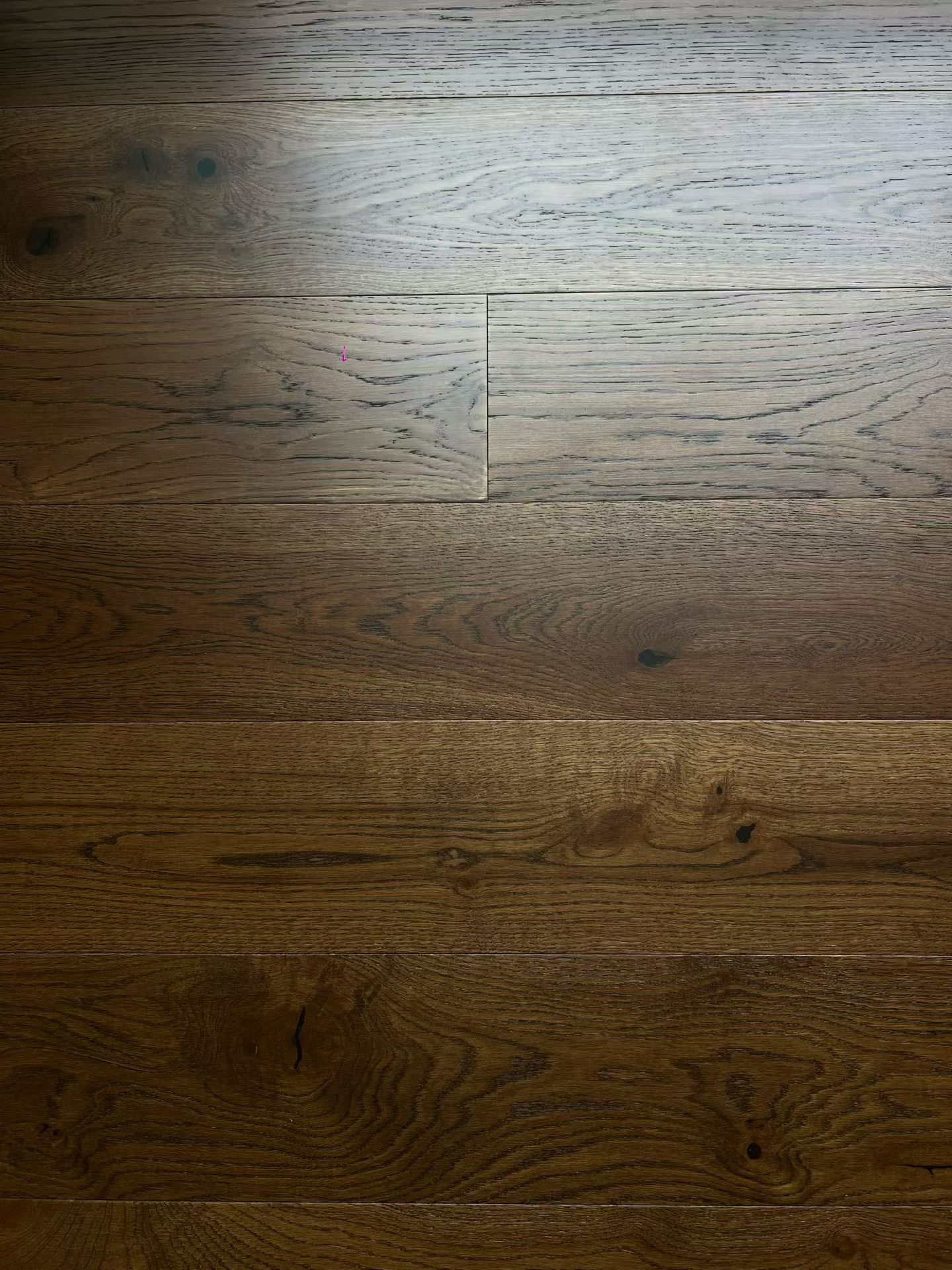 smoked oak flooring surface detail