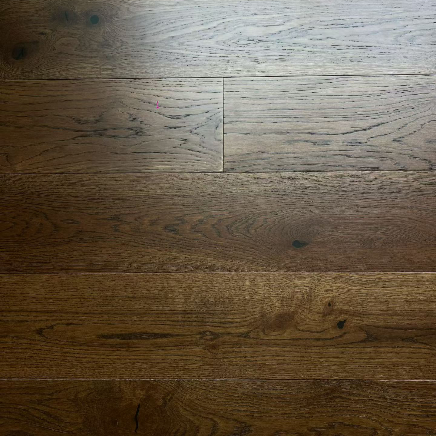 smoked wide plank engineered oak flooring interior